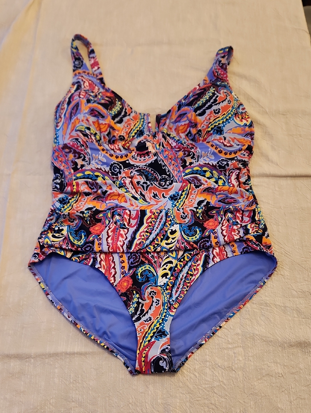 Anne Cole Multicolor Swimwear  Size 22W, Ruching